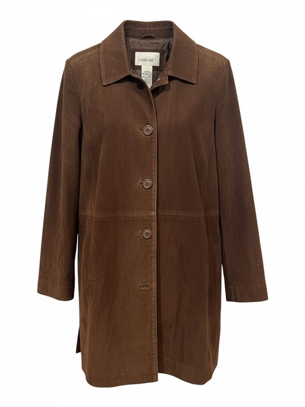 Vintage Genuine Leather Suede Button-Front Coat Women’s Medium Western Style - Picture 2 of 6